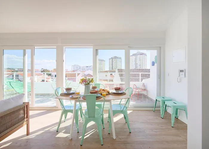 Daire Ocean Sunset Terrace W Ac, By Timecooler Costa da Caparica
